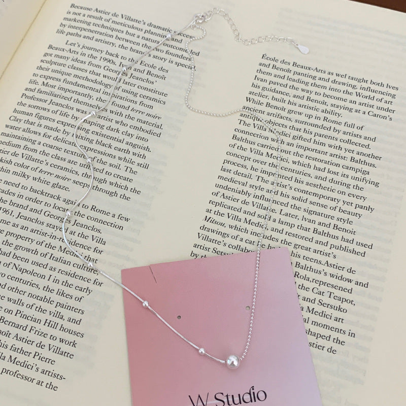 [Special Offer Products] AB chain niche design accessories pearl necklace women's simple cold style fashion temperament short versatile collarbone chain