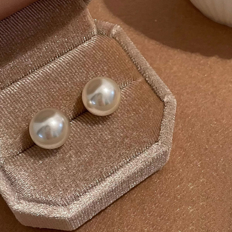 [Special Offer Products] 925 Silver Needle INS Star Same Pearl Stud Earrings Women's Simple Retro Temperament Versatile Earrings Niche Earrings
