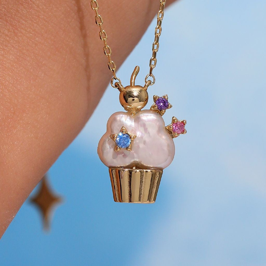 European and American fashion pearl chain ice cream necklace women's light luxury niche design sense collarbone chain jewelry