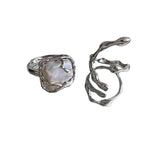 [Special Offer Products] 925 Sterling Silver Index Finger Ring Women's ins Wind Pearl Cold Wind Fashion High Design Light Luxury Versatile Ring