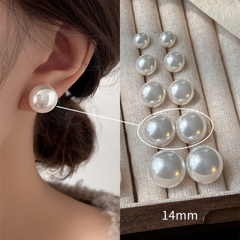 [Special Offer Products] 925 Silver Needle INS Star Same Pearl Stud Earrings Women's Simple Retro Temperament Versatile Earrings Niche Earrings