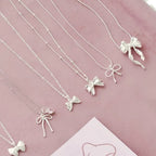 [Special Offer Products] Niche Simple Pearl Bow Series 925 Sterling Silver Gentle Necklace Female Sweet Small Fresh Temperament Clavicle Chain