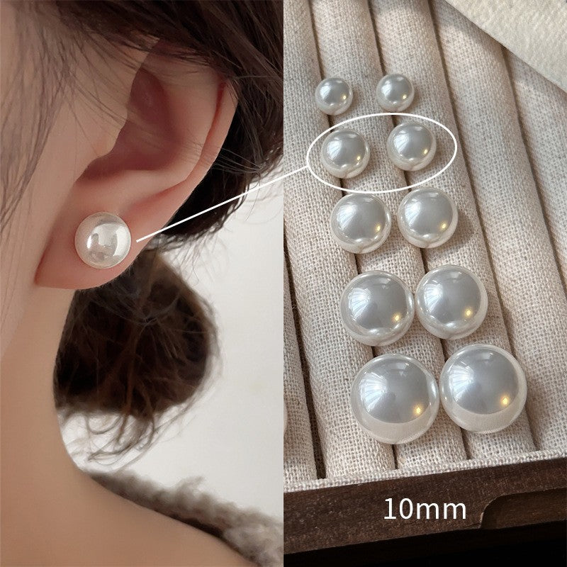 [Special Offer Products] 925 Silver Needle INS Star Same Pearl Stud Earrings Women's Simple Retro Temperament Versatile Earrings Niche Earrings
