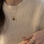 [Special Offer Products] Niche Simple Style Plain Silver Pearl Sapphire Necklace Women's ins Versatile Collarbone Chain Premium Jewelry