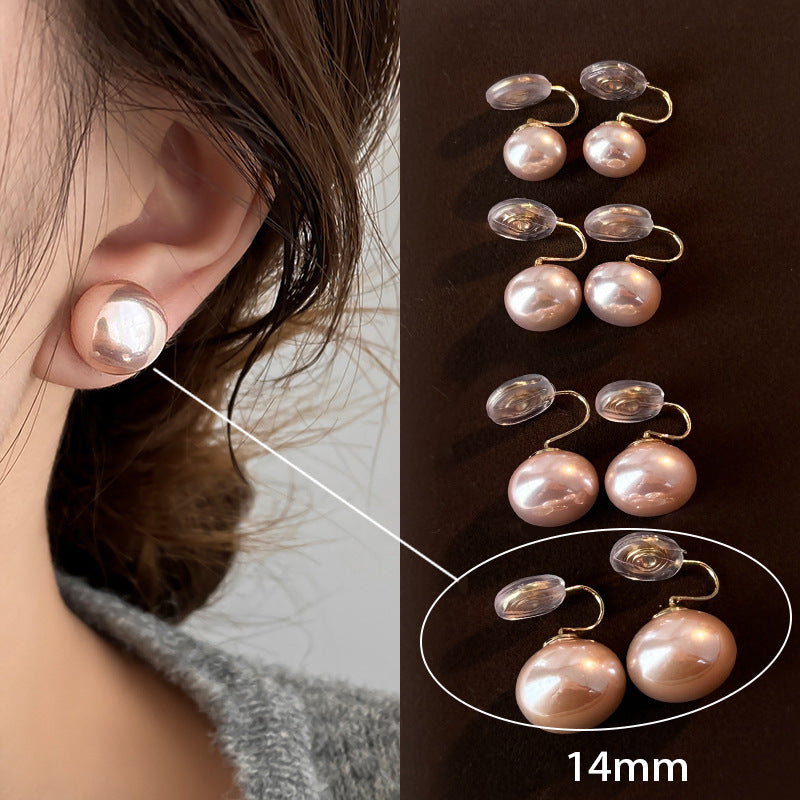 [Special Offer Products] White Pearl Stud Earrings Women's S925 Silver Needle Earrings Minimalist Niche Premium Versatile New Earrings