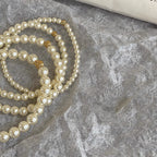[Special Offer Products] High Gloss Sleek Pearl Bracelet Women's Elastic Temperament Niche Premium Light Luxury Jewelry Beaded Versatile New Products