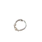 [Special Offer Products] Freshwater Natural Pearl Broken Silver Ring Women's Light Luxury Index Finger Elastic Niche Design Fashion Personality Versatile Ring