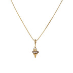 Fashion Baroque Pearl Ice Cream Buckle Pendant Necklace Women's Light Luxury Niche Design Clavicle Chain