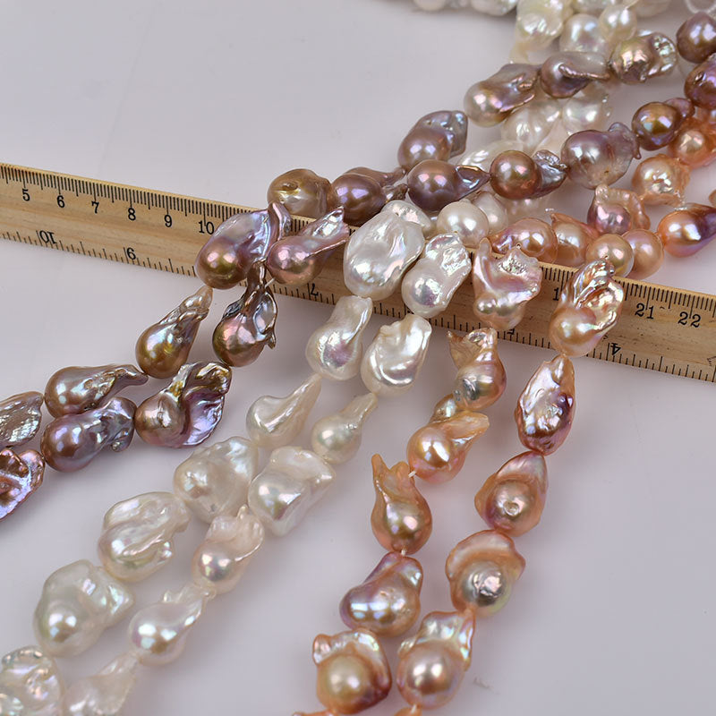 New product Big Baroque special-shaped mermaid pearl white gold purple natural freshwater pearl DIY necklace work in progress