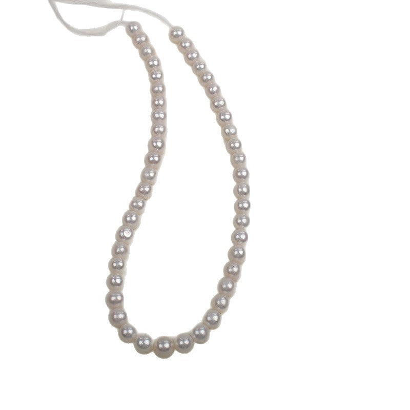9-10Mm large pearl mother chain work in progress Natural freshwater pearls Near round loose beads DIY jewelry accessories round beads