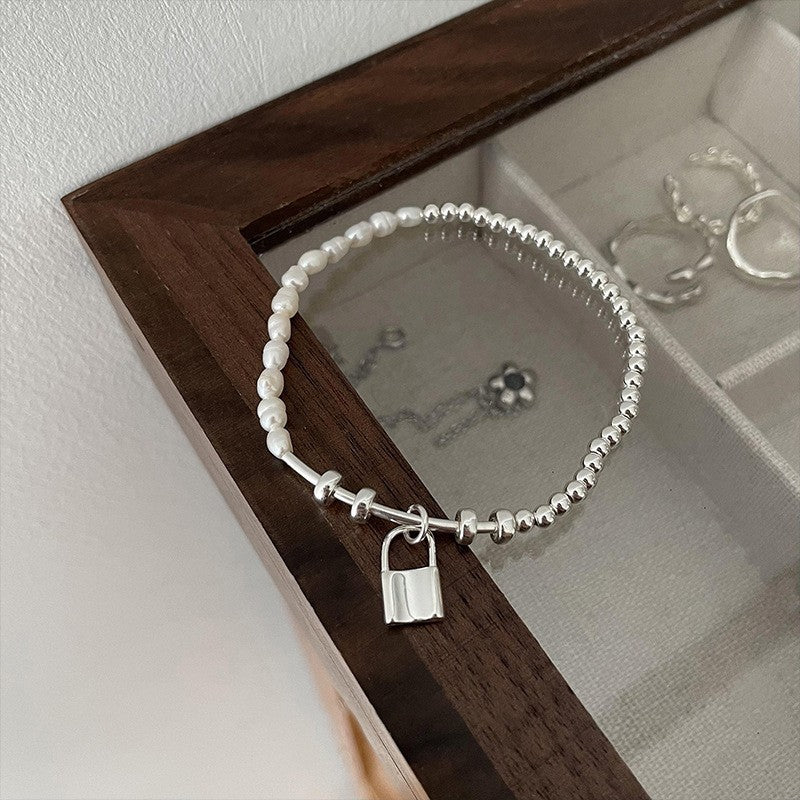 [Special Offer Products] Natural Irregular Pearl S925 Sterling Silver Bracelet Women's Beaded Crushed Silver Cold Wind Niche Temperament Versatile Jewelry