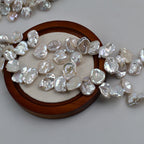 Baroque special-shaped beads natural freshwater large petals pearl necklace work in progress DIY handmade materials jewelry accessories