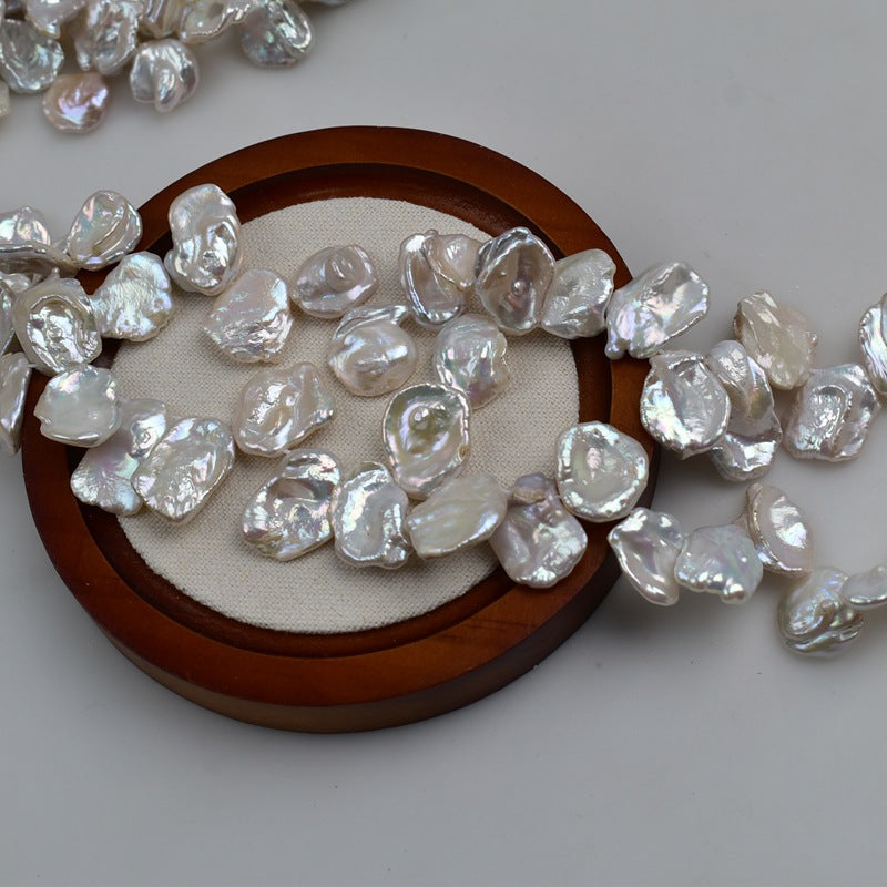 Baroque special-shaped beads natural freshwater large petals pearl necklace work in progress DIY handmade materials jewelry accessories