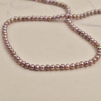 Zhuji Pearl Natural Freshwater Pearl 4-5mm Near Round Bead Purple Pearl Necklace Bracelet work in progress Wholesale