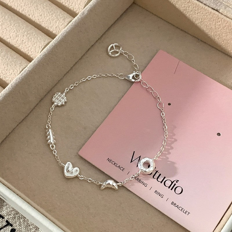 [Special Offer Products] Natural Irregular Pearl S925 Sterling Silver Bracelet Women's Beaded Crushed Silver Cold Wind Niche Temperament Versatile Jewelry