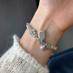 [Special Offer Products] Natural Irregular Pearl S925 Sterling Silver Bracelet Women's Beaded Crushed Silver Cold Wind Niche Temperament Versatile Jewelry