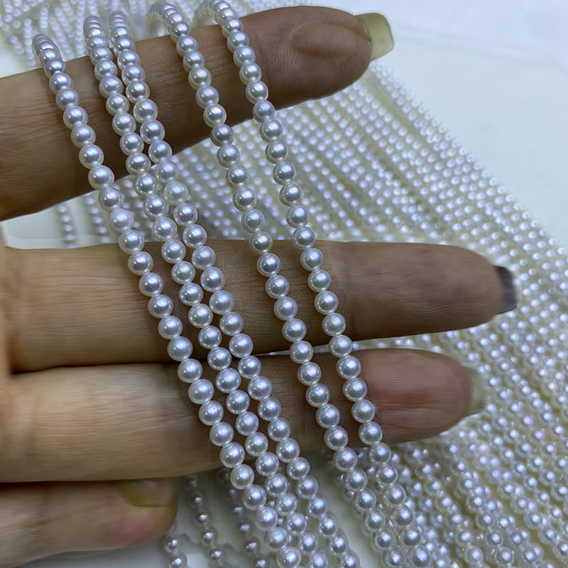 Natural freshwater pearl 3-3.5 mmAK pearl loose beads necklace bracelet work in progress DIY bare beads accessories material