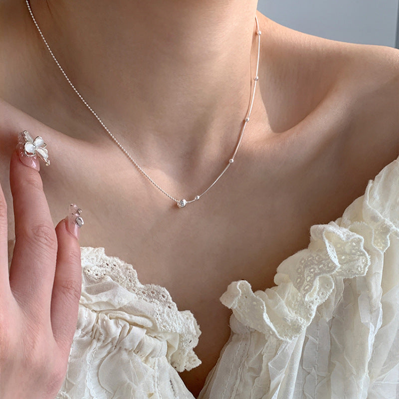 [Special Offer Products] AB chain niche design accessories pearl necklace women's simple cold style fashion temperament short versatile collarbone chain