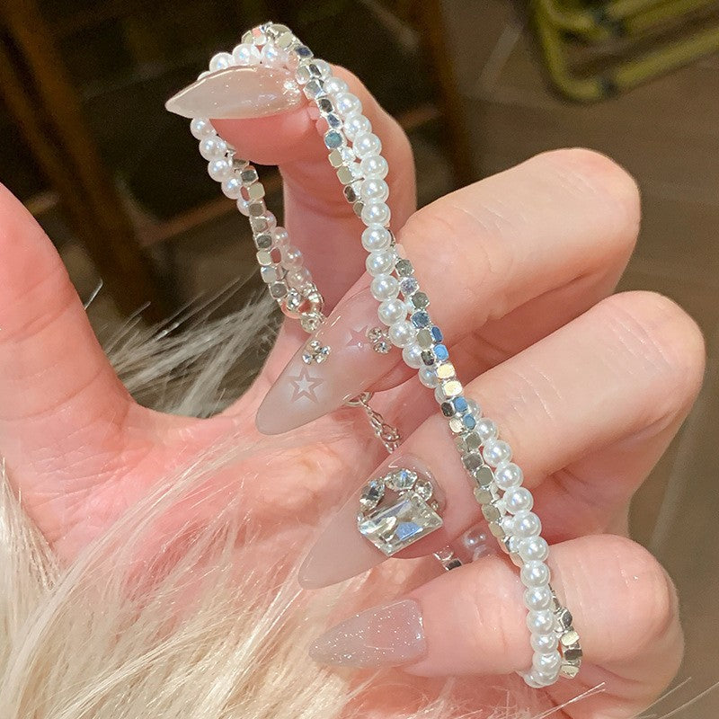 [Special Offer Products] Natural Irregular Pearl S925 Sterling Silver Bracelet Women's Beaded Crushed Silver Cold Wind Niche Temperament Versatile Jewelry