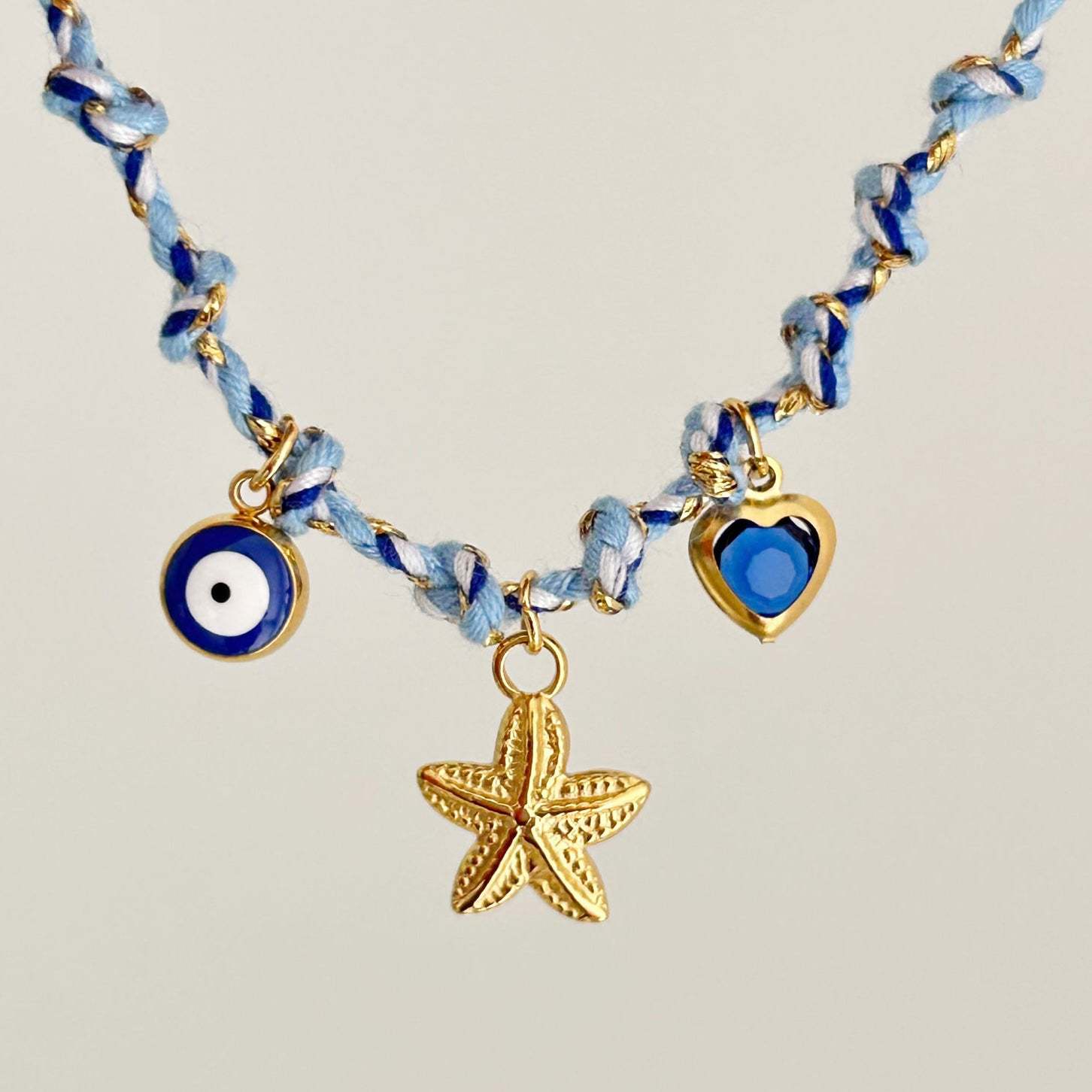 New summer shell starfish butterfly turtle pepper elephant pearl necklace DIY multi-pendant colored rope