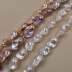 New product Big Baroque special-shaped mermaid pearl white gold purple natural freshwater pearl DIY necklace work in progress