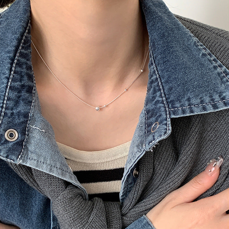 [Special Offer Products] AB chain niche design accessories pearl necklace women's simple cold style fashion temperament short versatile collarbone chain