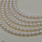 Natural freshwater pearl egg round 6-7mmAK nearly round necklace bracelet work in progress jewelry handmade DIY accessories