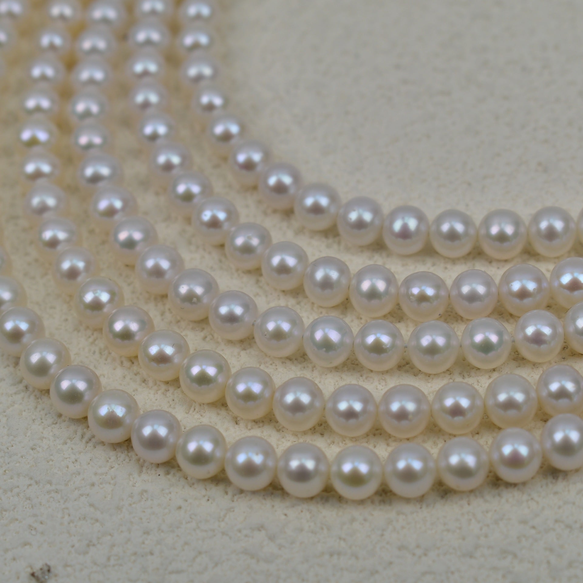 Natural freshwater pearl egg round 6-7mmAK nearly round necklace bracelet work in progress jewelry handmade DIY accessories