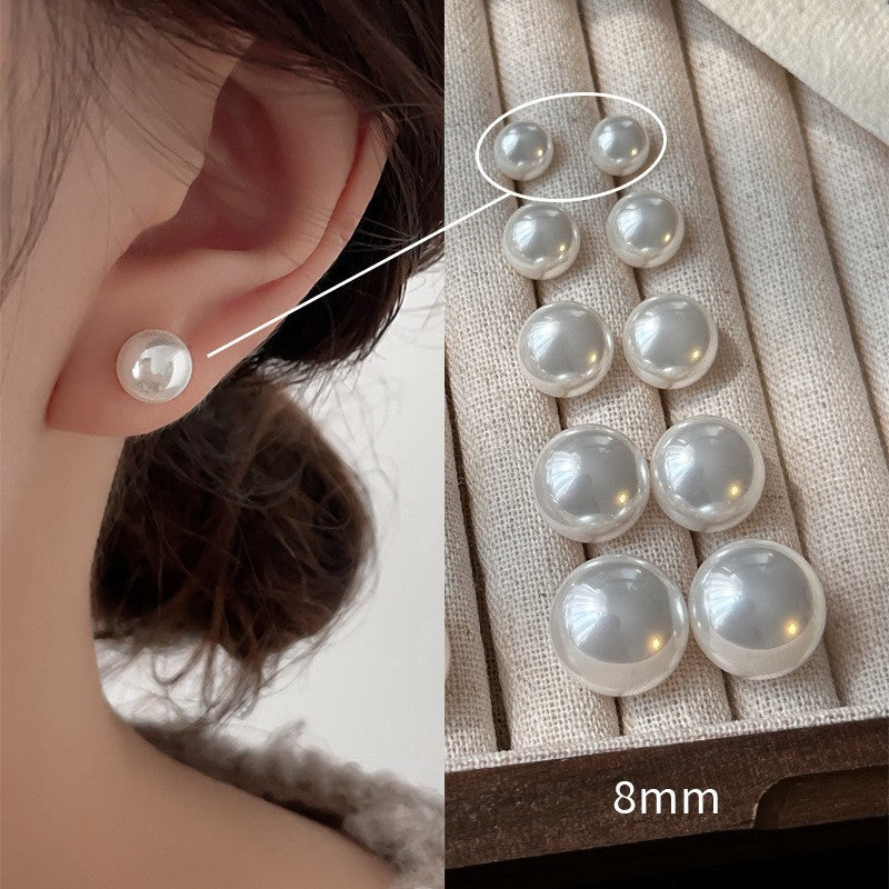 [Special Offer Products] 925 Silver Needle INS Star Same Pearl Stud Earrings Women's Simple Retro Temperament Versatile Earrings Niche Earrings