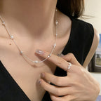 [Special Offer Products] Niche Design Snake Bone Pearl Necklace Women's New Popular Temperament Versatile Premium Light Luxury Clavicle Chain