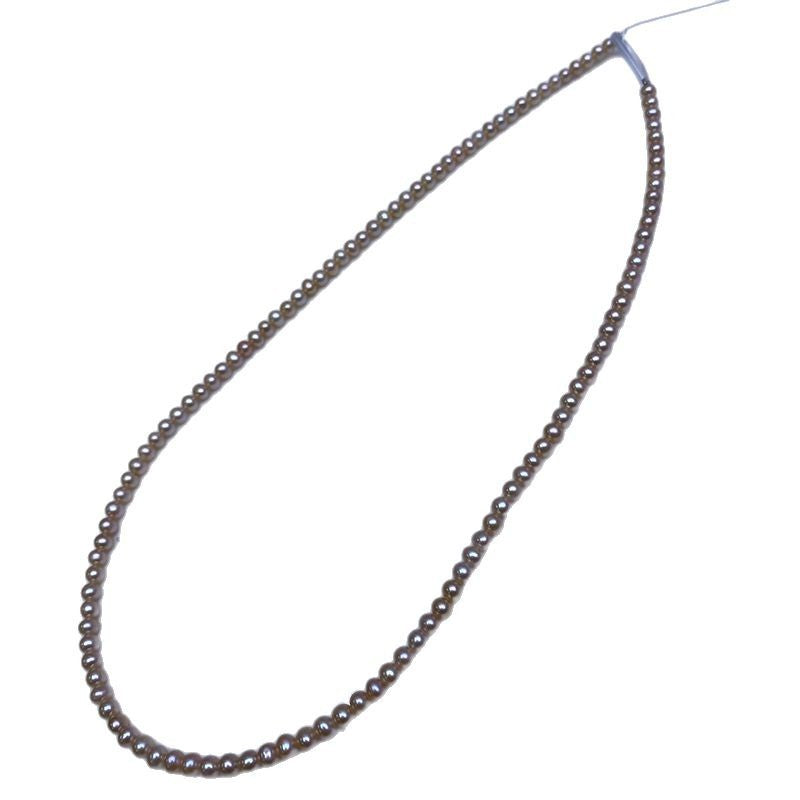 About 2-3mm nearly round bare beads natural freshwater pearls handmade DIY necklace bracelet work in progress loose bead accessories
