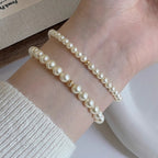 [Special Offer Products] High Gloss Sleek Pearl Bracelet Women's Elastic Temperament Niche Premium Light Luxury Jewelry Beaded Versatile New Products