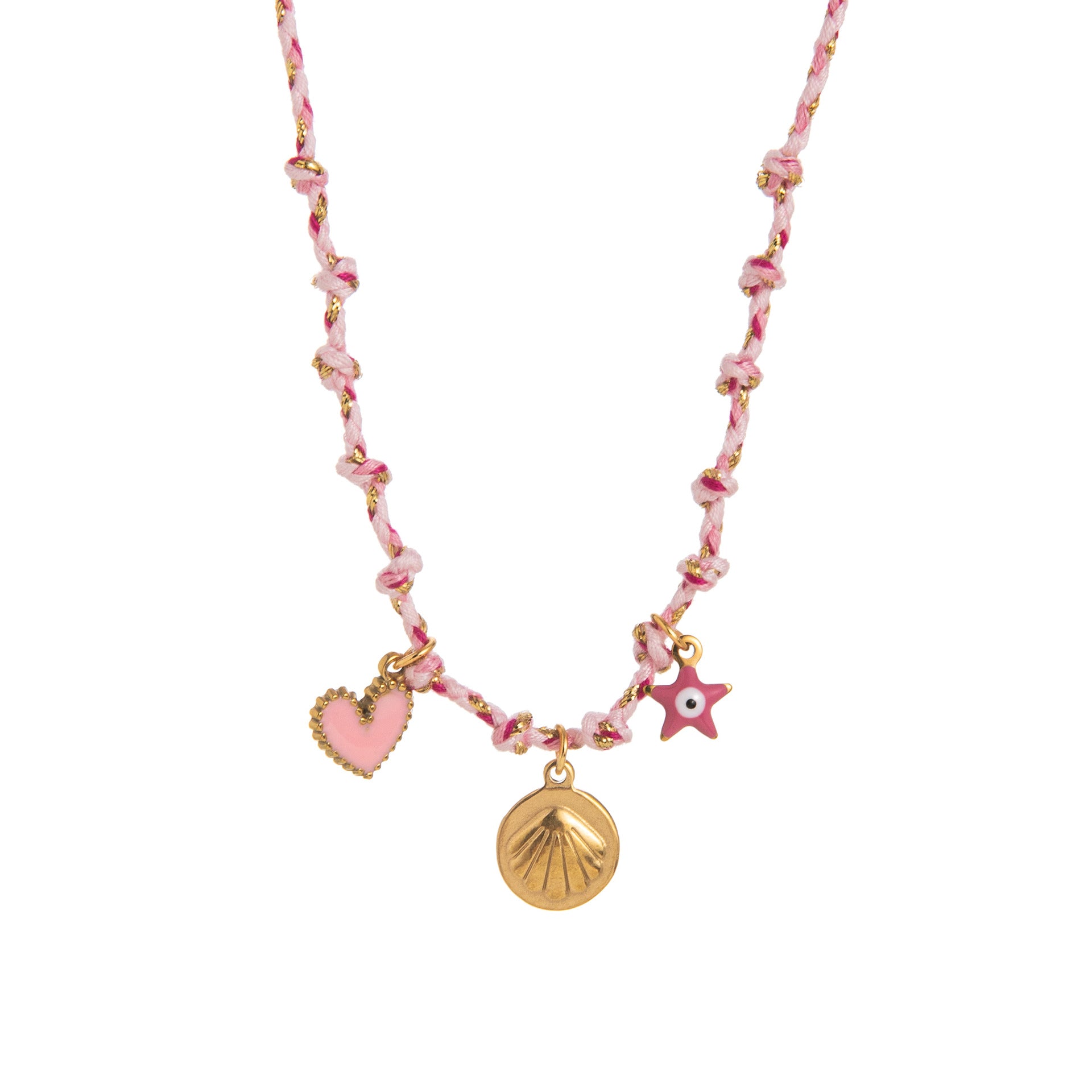 New summer shell starfish butterfly turtle pepper elephant pearl necklace DIY multi-pendant colored rope