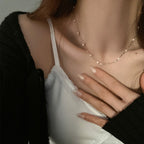 [Special Offer Products] Light Luxury Niche Sweater Chain Gypsy Sterling Silver ins Pearl Necklace Women's Design Fashion Collarbone Chain