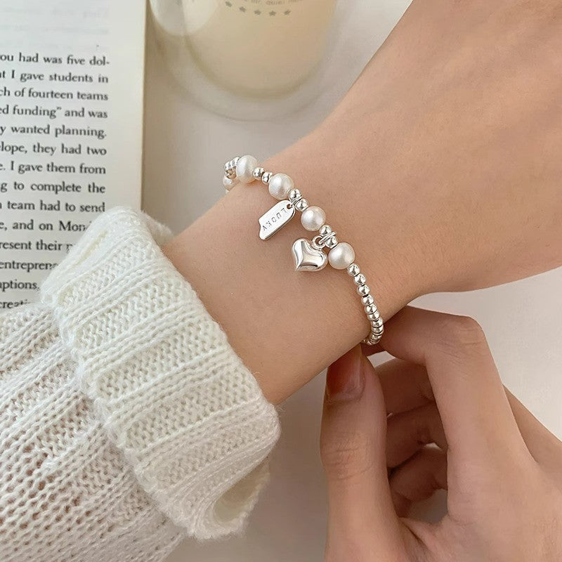 [Special Offer Products] Natural Irregular Pearl S925 Sterling Silver Bracelet Women's Beaded Crushed Silver Cold Wind Niche Temperament Versatile Jewelry