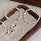 [Special Offer Products] High Gloss Sleek Pearl Bracelet Women's Elastic Temperament Niche Premium Light Luxury Jewelry Beaded Versatile New Products