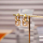 S925 Sterling Silver French Retro Convertible Pearl Earrings – Copper Electroplated Real Gold Studs, Elegant and Versatile Accessories.
